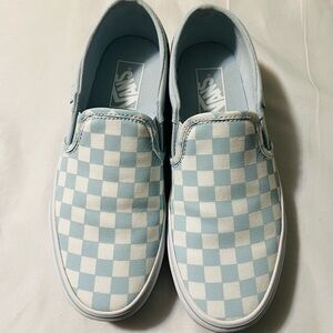 Vans Blue Slip-On Sneakers Classic Style